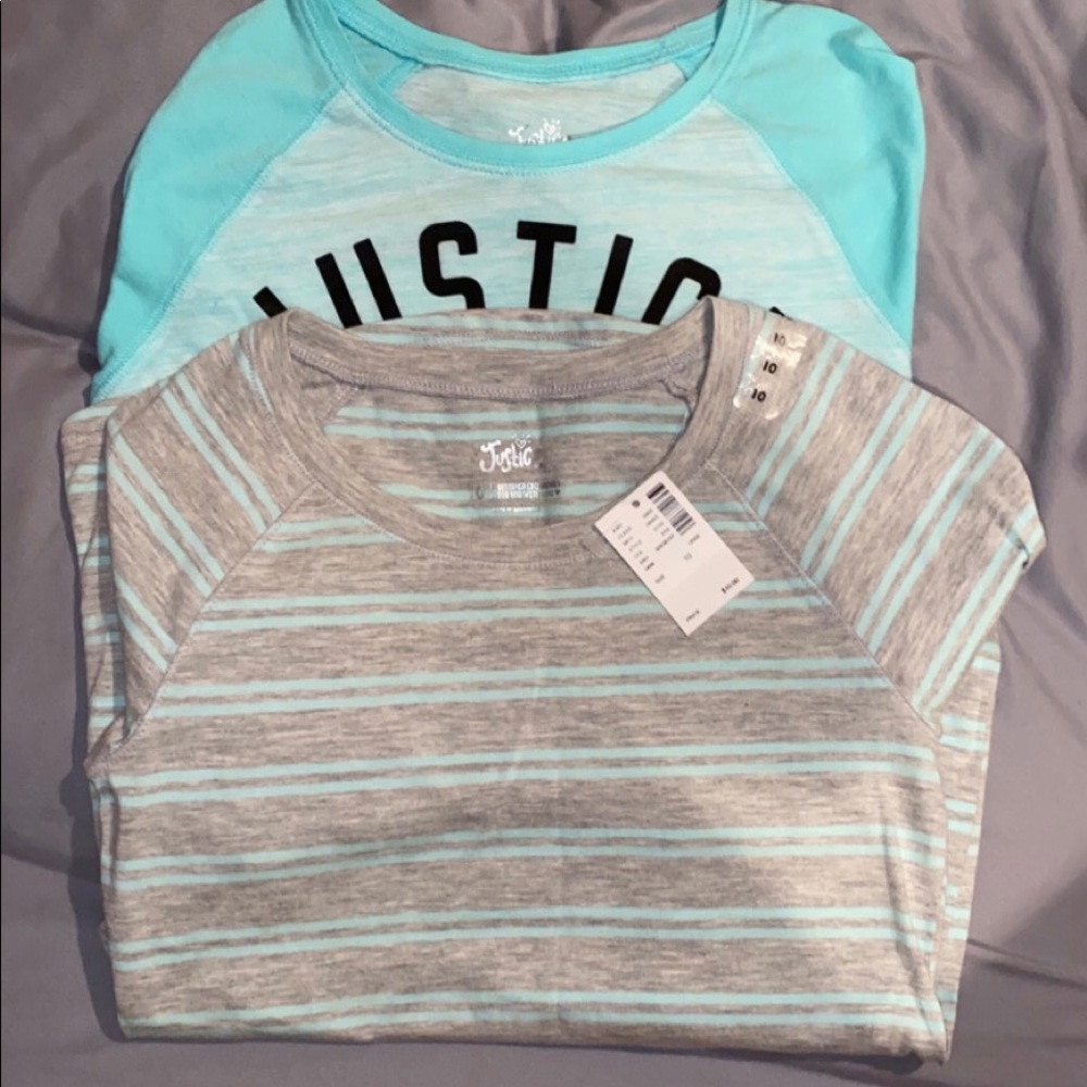 2 justice long sleeves! Still has tag!